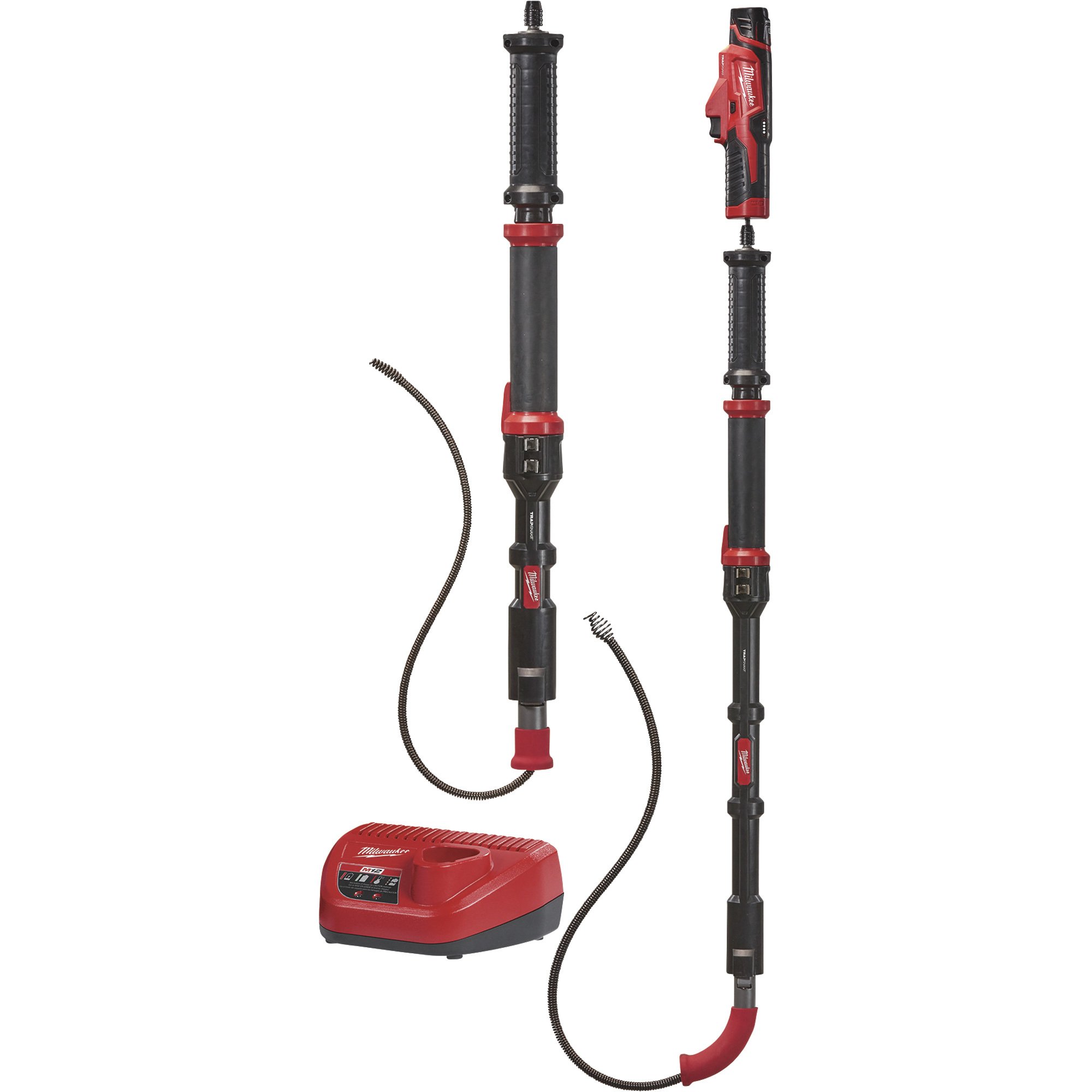 Milwaukee M12 Trapsnake 2-Tool Combo Kit — 4ft. Urinal Auger, 6ft. Toilet Auger — With Battery, 12 Volt, Model# 2577-21